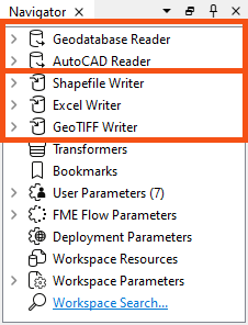 Viewing multiple readers and writers in the Navigator